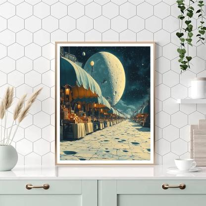 Salvador Dali Inspired Moon Bazaar Paint by numbers kits