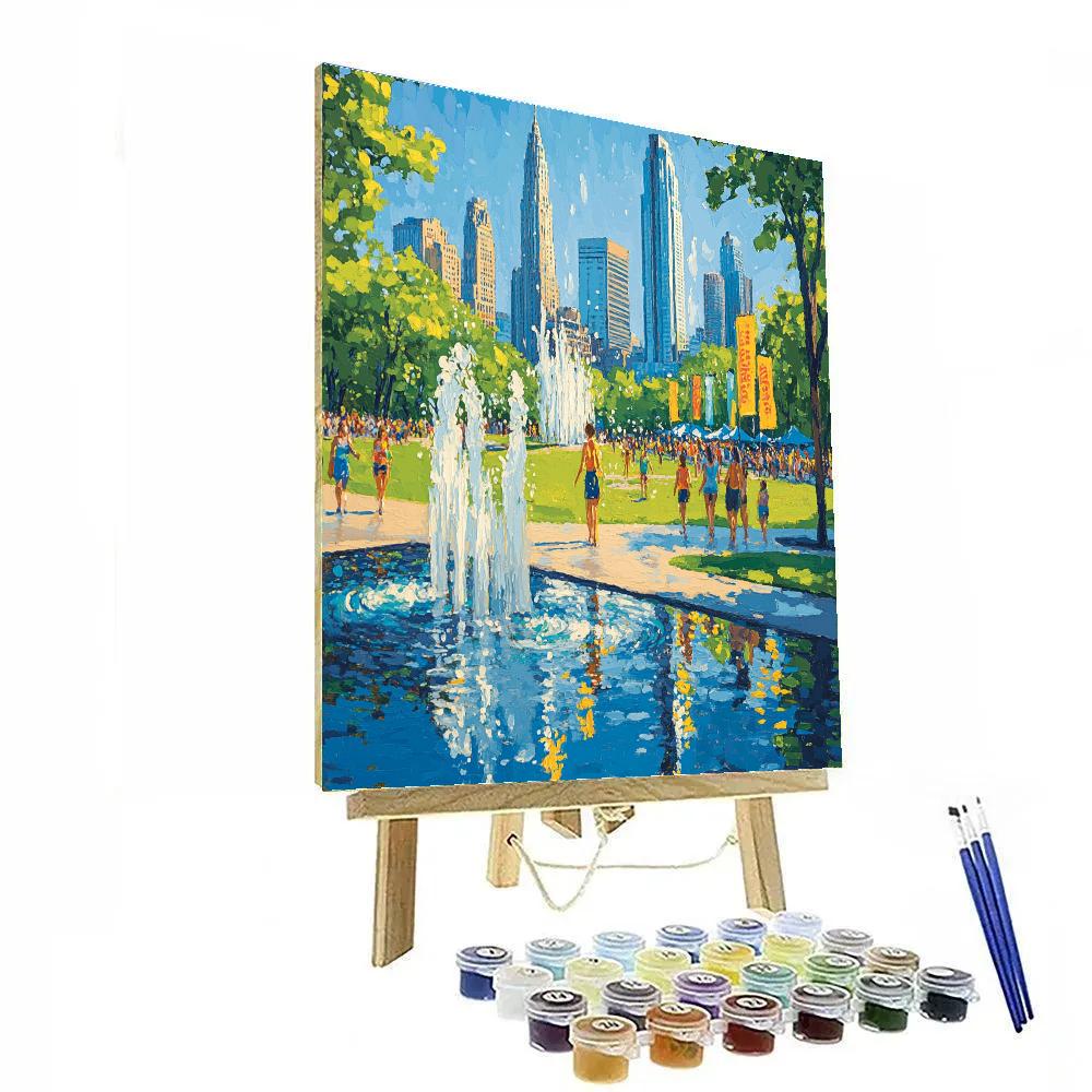 Centennial Olympic Park Fountain View Atlanta United States paint by number
