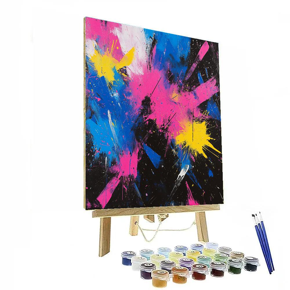 Jackson Pollock Inspired Festival Night Painting by numbers kit