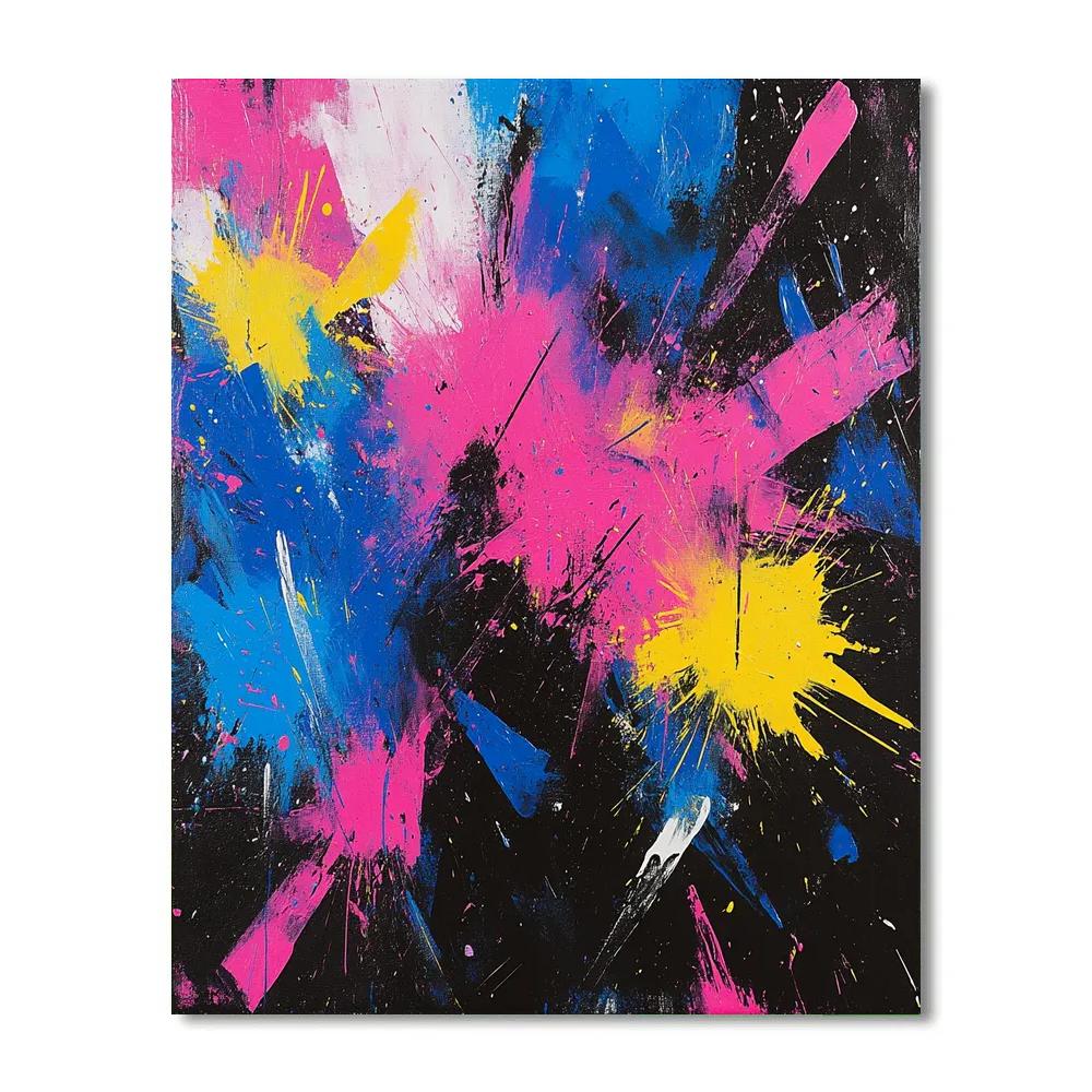 Jackson Pollock Inspired Festival Night Painting by numbers kit