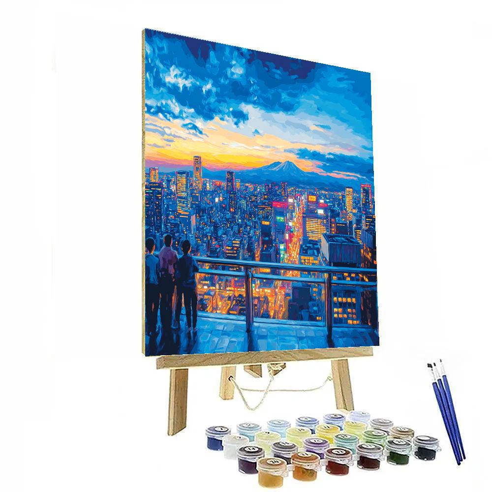 Roppongi Hills Mori Tower View Tokyo Japan paint by numbers