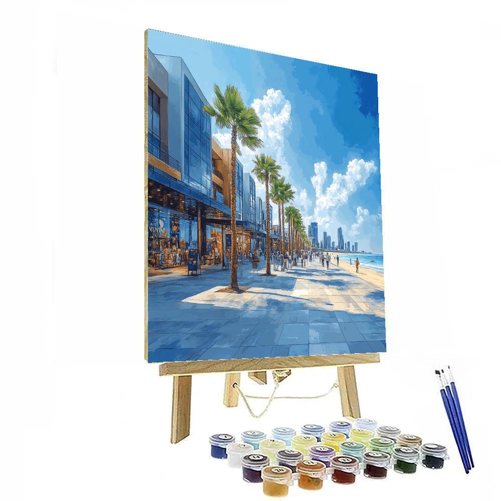 Jumeirah Beachwalk Promenade Dubai United Arab Emirates painting number kit