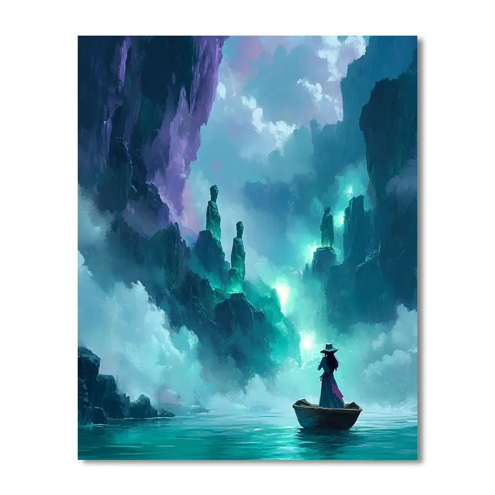 Raya Dragon River Boat Watch Disney Inspired paint by color