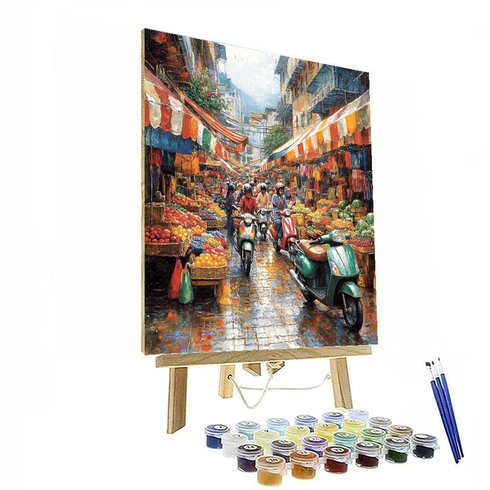 Balahemska Street Market Lagos Nigeria paint by number