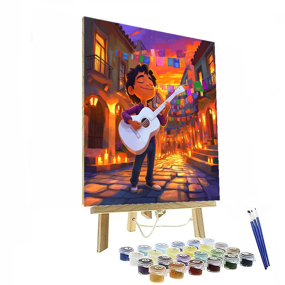 Miguel Music Plaza Evening Disney Inspired painting number kit