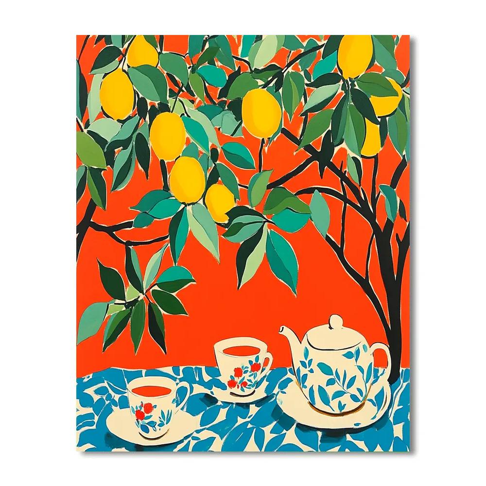 Henri Matisse Inspired Tea Garden Numbered painting kits