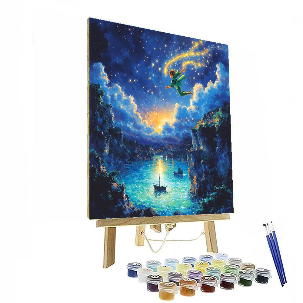 Peter Pan Neverland Lagoon Flight Disney Inspired Painting by numbers kit