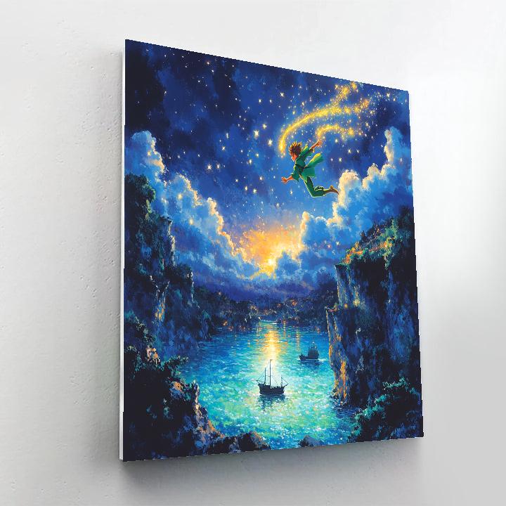 Peter Pan Neverland Lagoon Flight Disney Inspired Painting by numbers kit