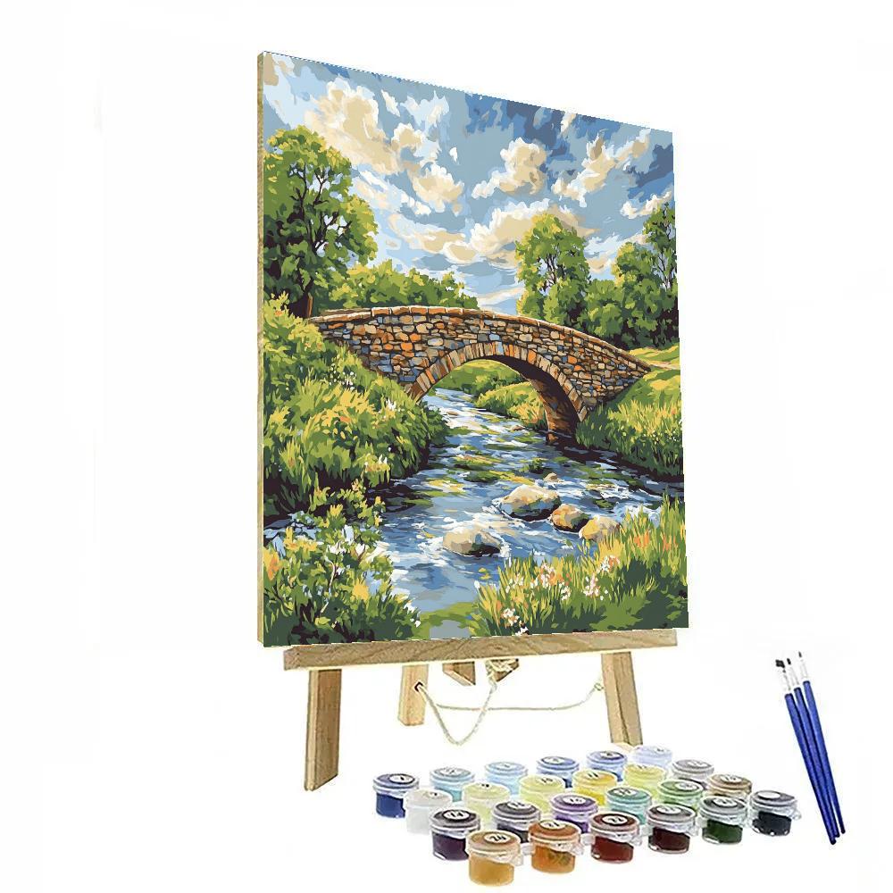 John Constable Inspired River Bridge Paint by numbers art