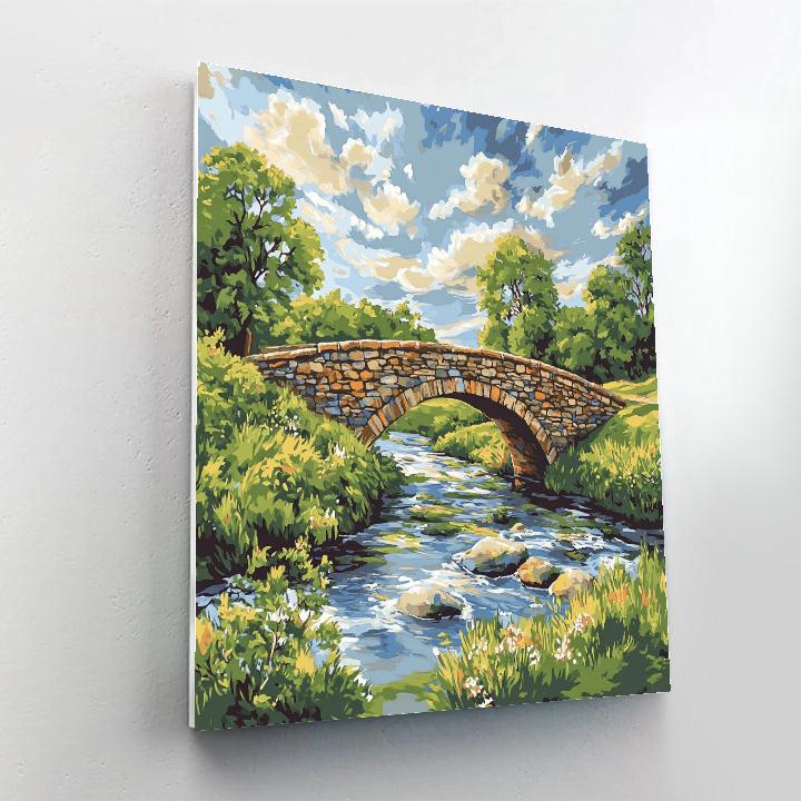 John Constable Inspired River Bridge Paint by numbers art