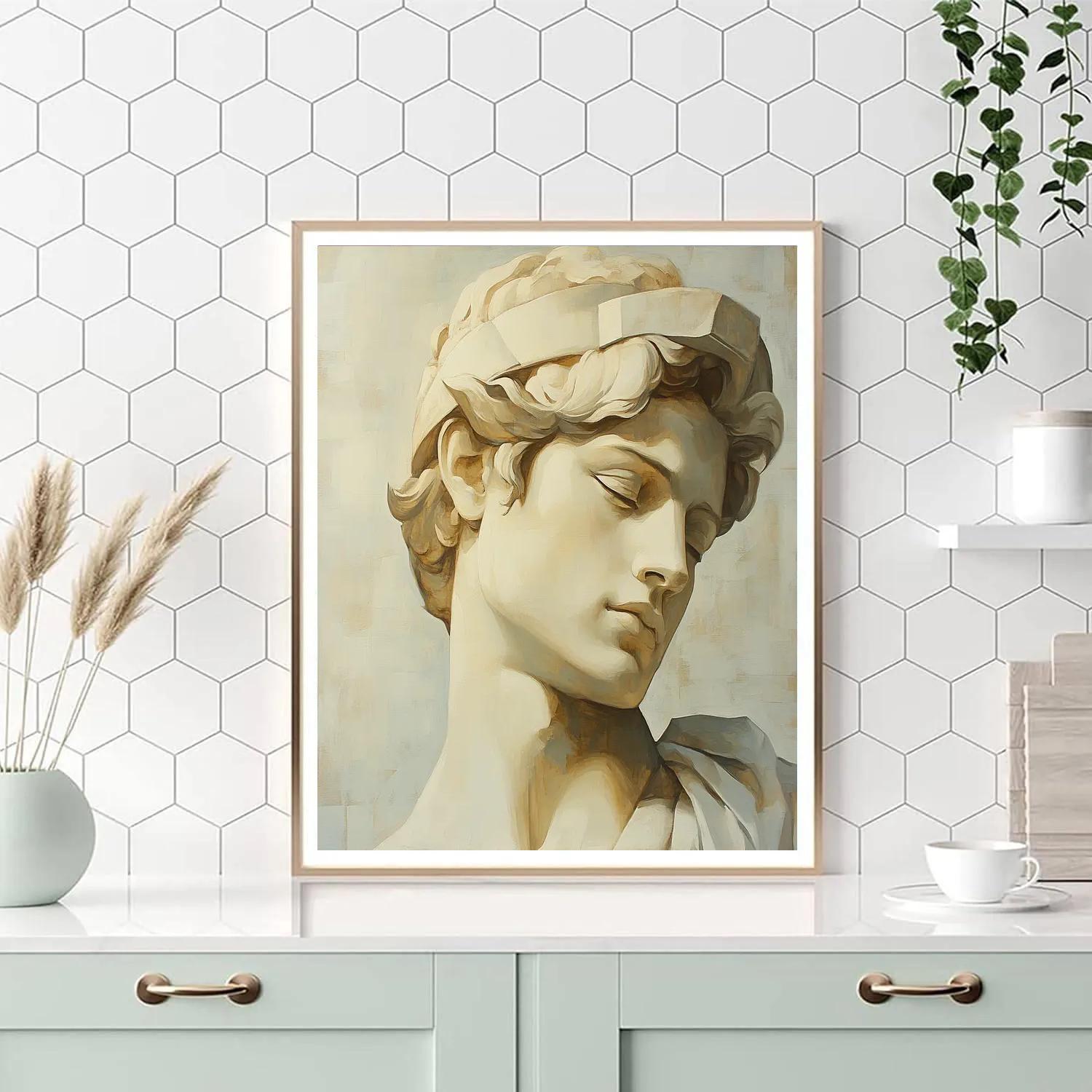 Michelangelo Inspired Marble Study Numbered painting kits