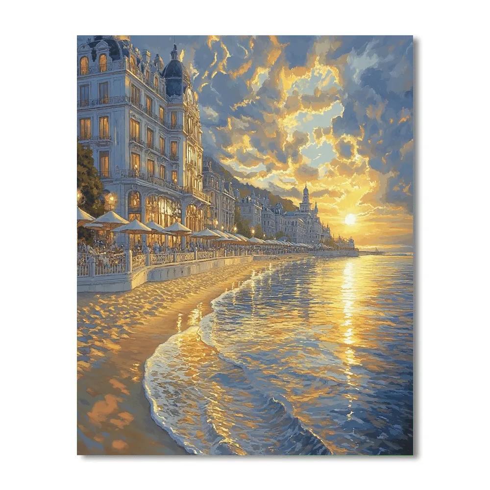 La Concha Seafront Bay San Sebastian Spain Numbered painting kits