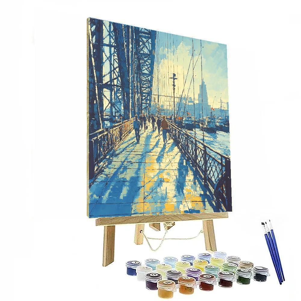 Harbour Bridge Walk Newcastle Australia Painting by numbers kit