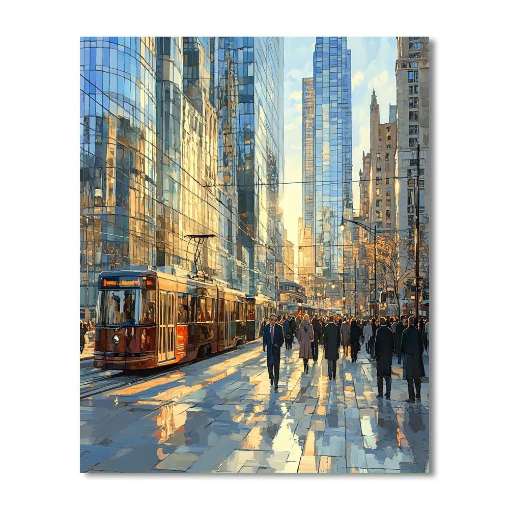 Shadow Of The Financial District Toronto Canada DIY paint by numbers