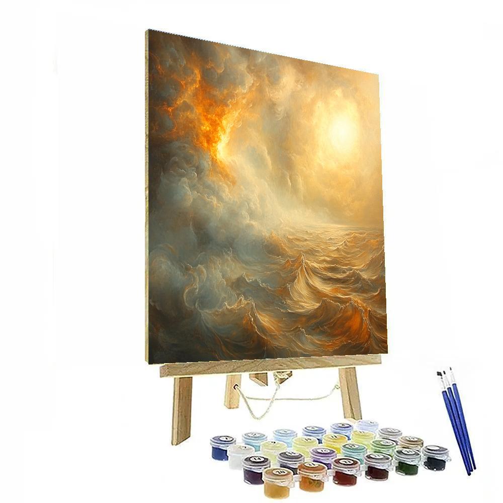 Turner Inspired Distant Eruption Number painting