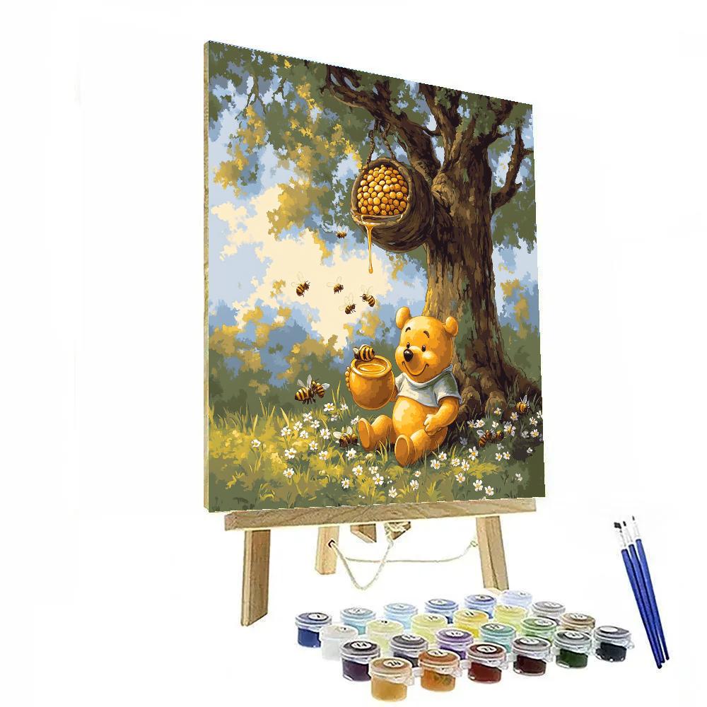 Winnie The Pooh Honey Tree Afternoon Disney Inspired Paint by numbers art