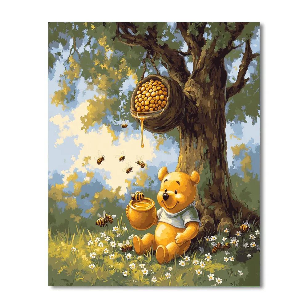 Winnie The Pooh Honey Tree Afternoon Disney Inspired Paint by numbers art