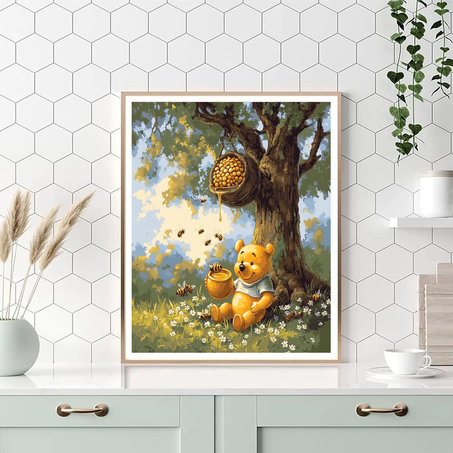 Winnie The Pooh Honey Tree Afternoon Disney Inspired Paint by numbers art