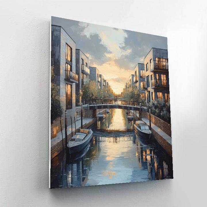 HafenCity Canalscape Hamburg Germany DIY paint by numbers