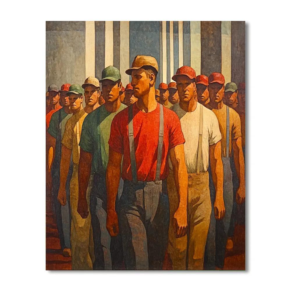 Diego Rivera Inspired Worker Choir Painting by numbers kit