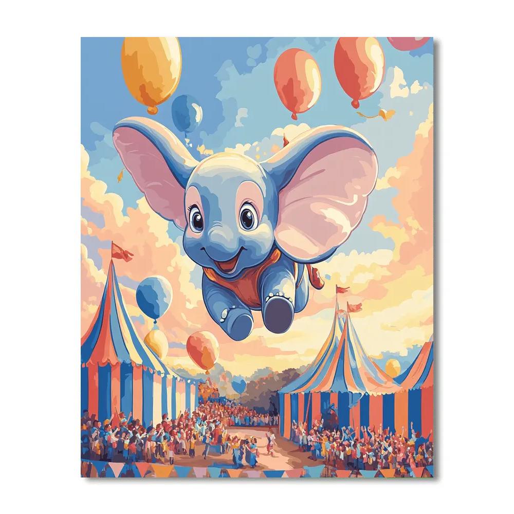 Dumbo Circus Tent Sky Soar Disney Inspired Paint by numbers kits