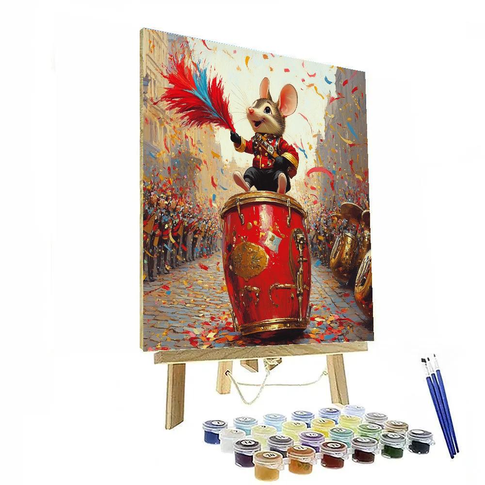 Timothy Mouse Feather Parade Ride Disney Inspired Number painting