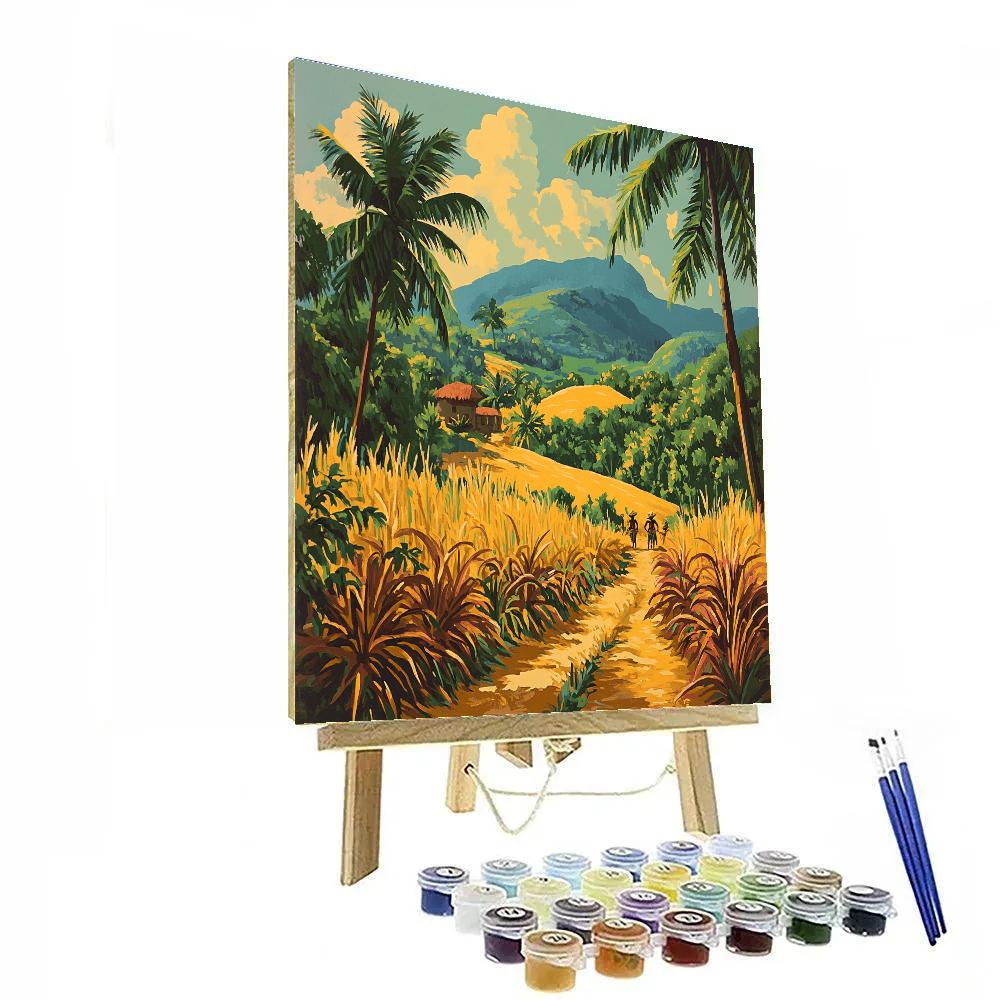 Gauguin Inspired Tropical Harvest Numbered painting kits