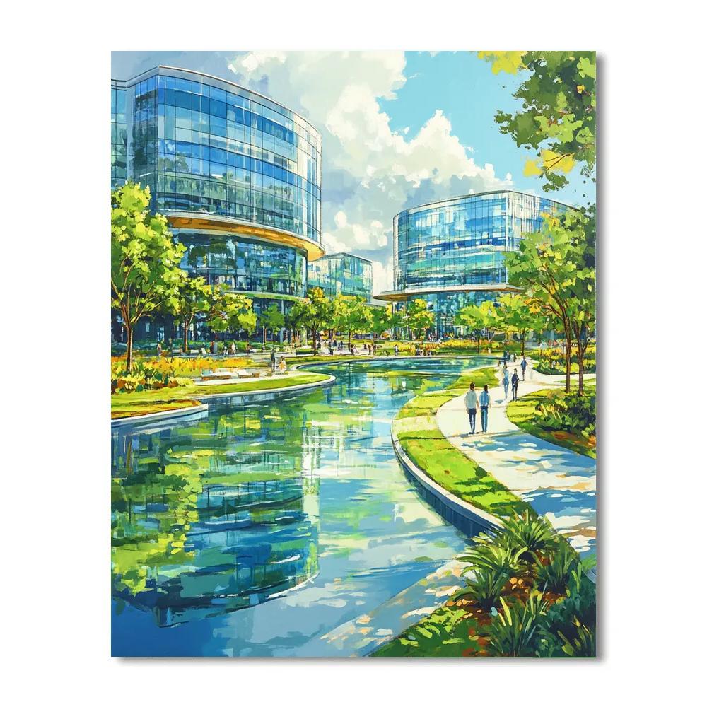 Science Park Riverside Singapore Number painting