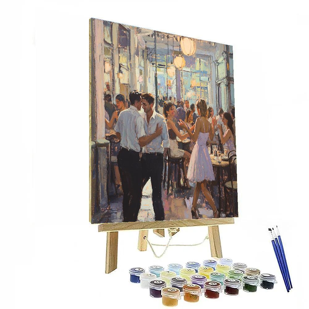 Degas Inspired Café Corner Paint by numbers art