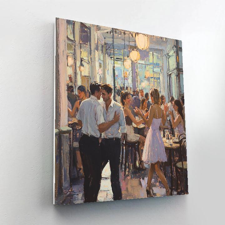 Degas Inspired Café Corner Paint by numbers art