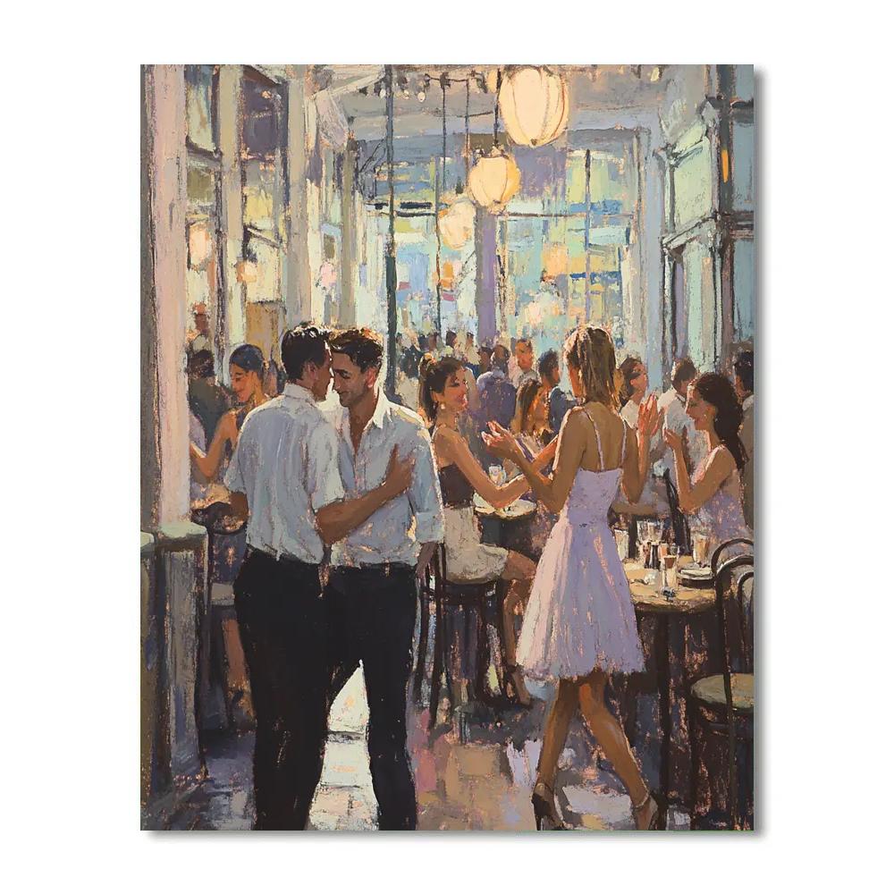 Degas Inspired Café Corner Paint by numbers art