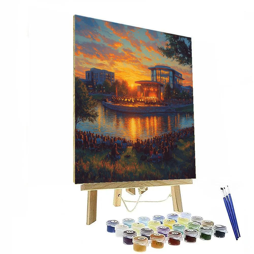 Riverside Stage Montpellier France Number painting