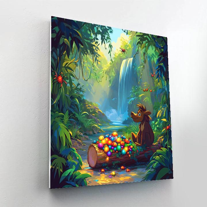 Pumbaa Jungle Bug Feast Disney Inspired Numbered painting kits