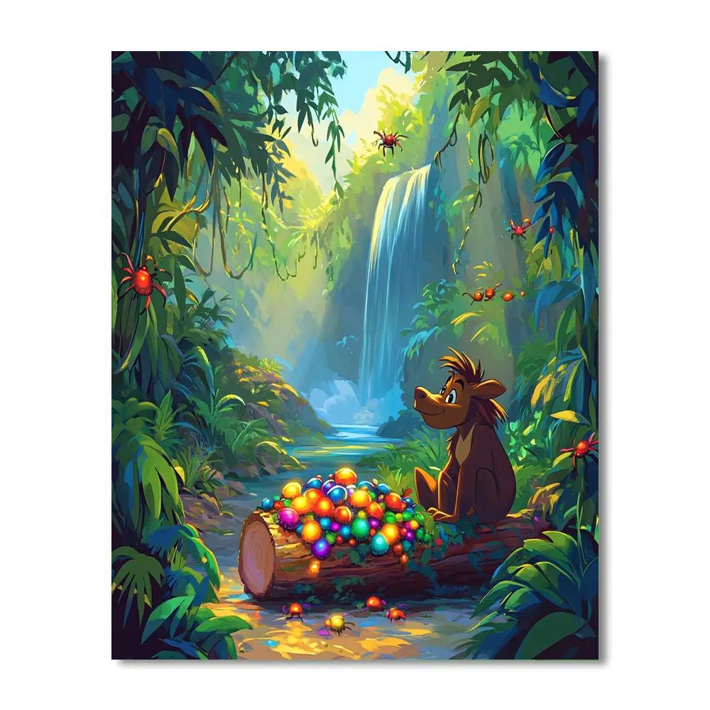Pumbaa Jungle Bug Feast Disney Inspired Numbered painting kits