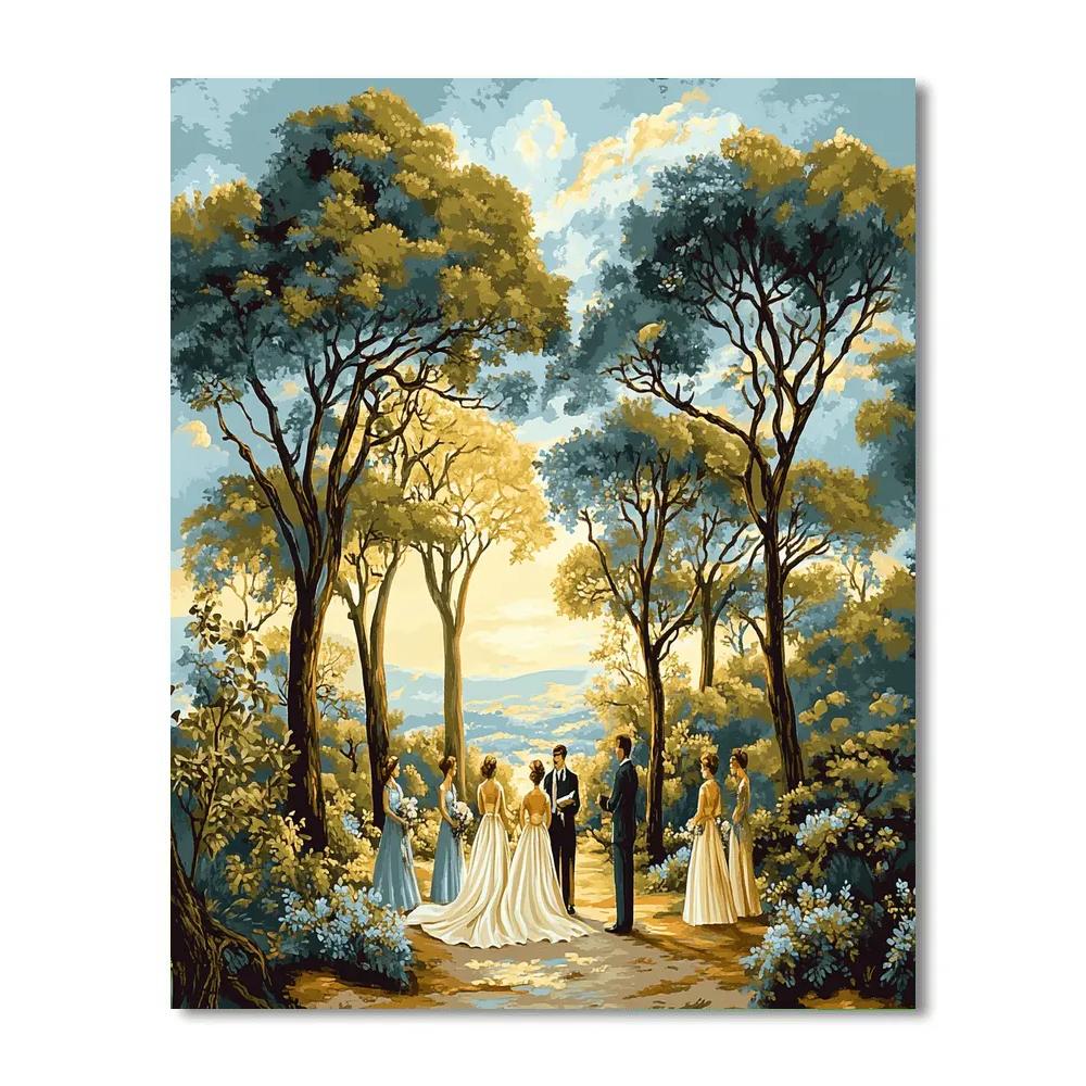 Gainsborough Inspired Pastoral Wedding paint by numbers