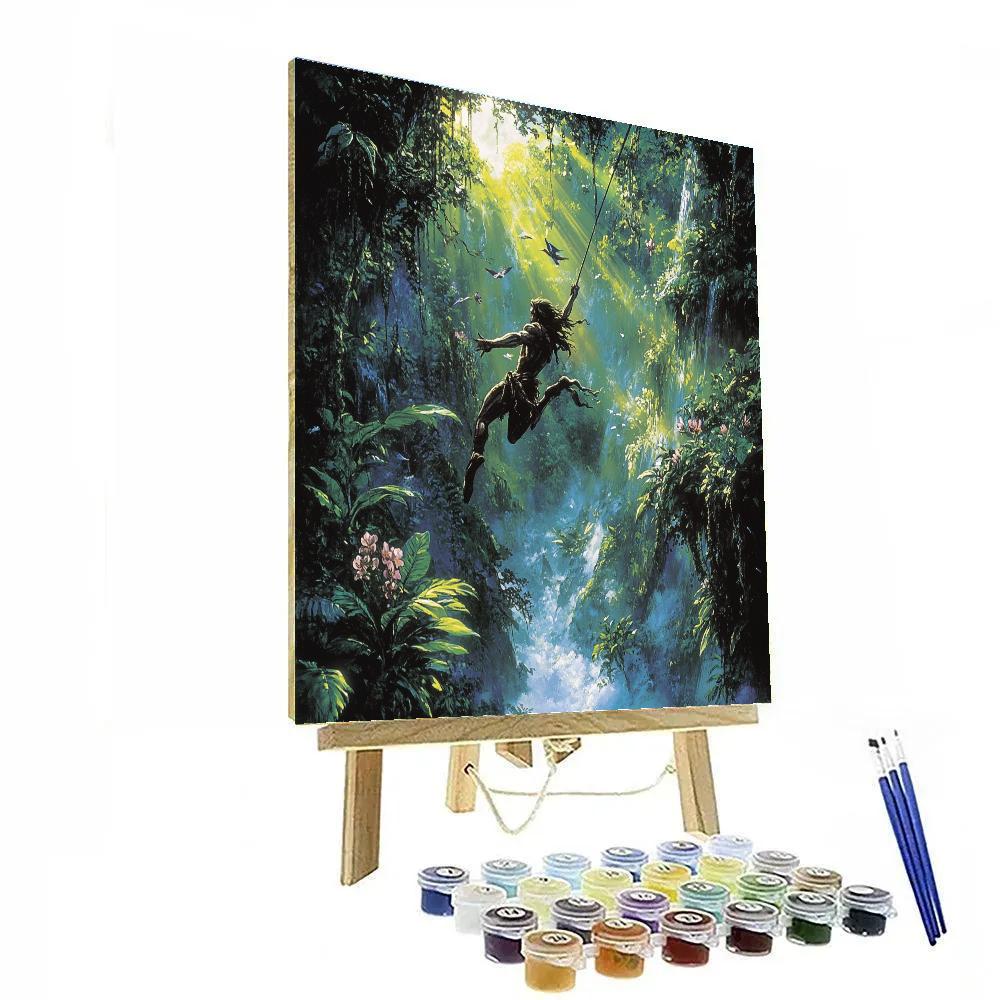 Tarzan Jungle Vine Swing Sprint Disney Inspired Paint by numbers kits