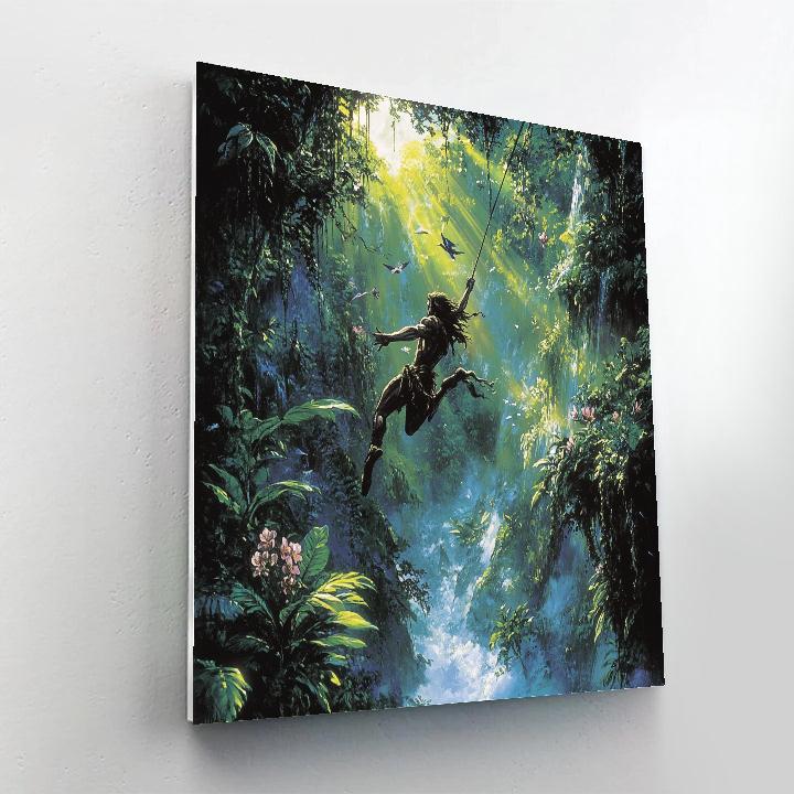 Tarzan Jungle Vine Swing Sprint Disney Inspired Paint by numbers kits