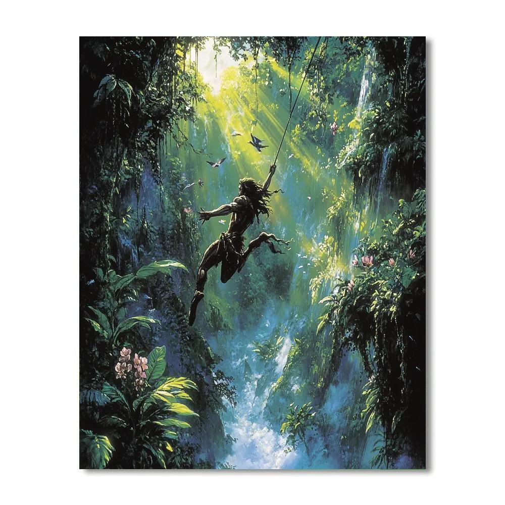Tarzan Jungle Vine Swing Sprint Disney Inspired Paint by numbers kits