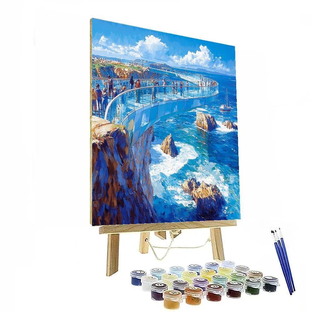 Harbour Skywalk Busan South Korea paint by color