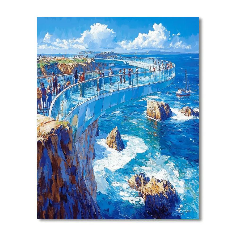 Harbour Skywalk Busan South Korea paint by color