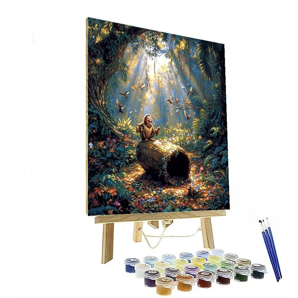 Terk Jungle Drum Log Beat Disney Inspired paint by color