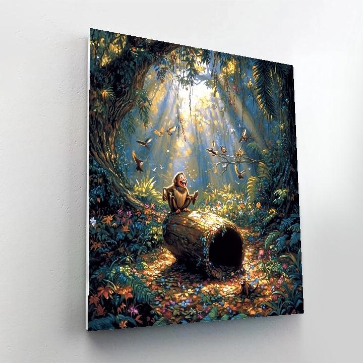Terk Jungle Drum Log Beat Disney Inspired paint by color