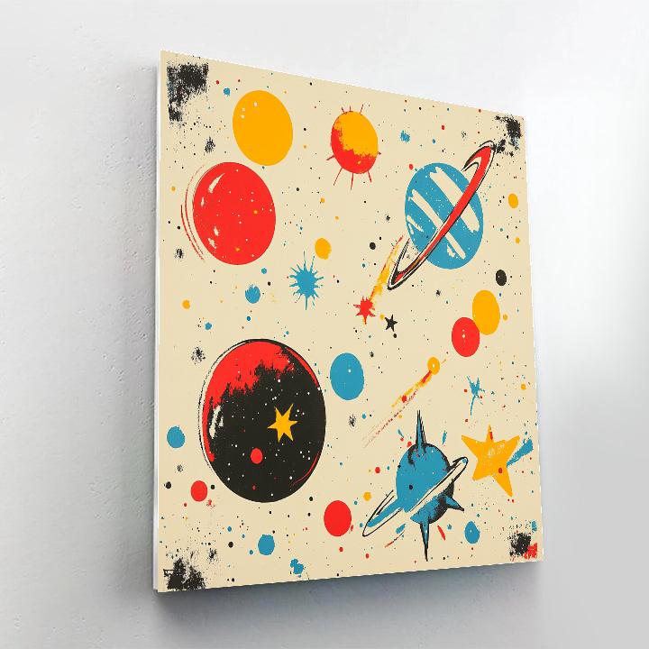 Miró Inspired Cosmic Playground paint by number