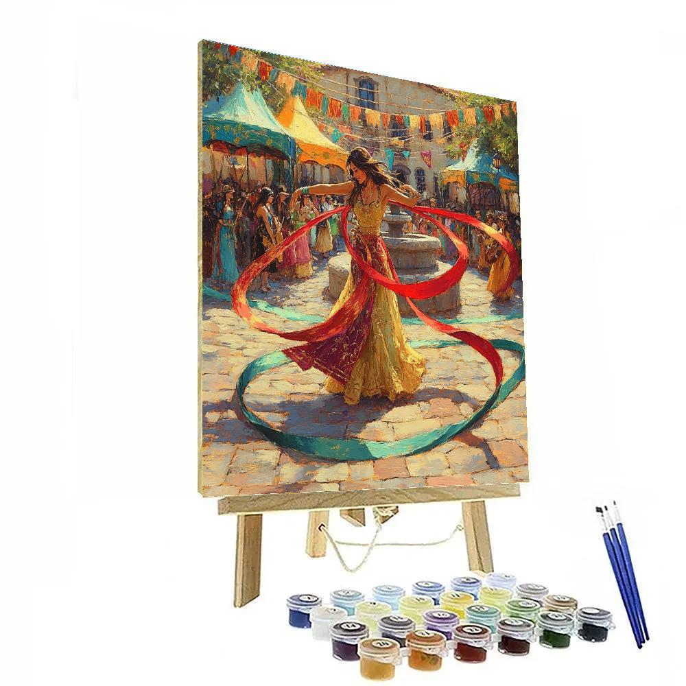 Esmeralda Festival Ribbon Dance Disney Inspired Painting by numbers kit
