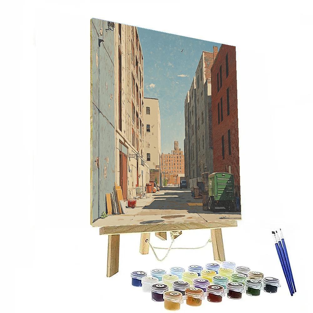 Magritte Inspired Silent Street Paint by numbers art