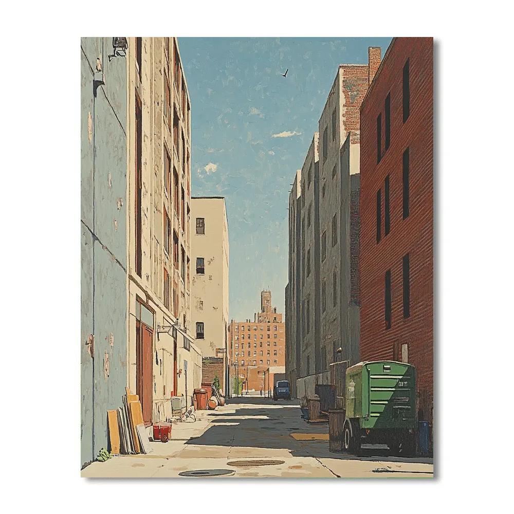 Magritte Inspired Silent Street Paint by numbers art