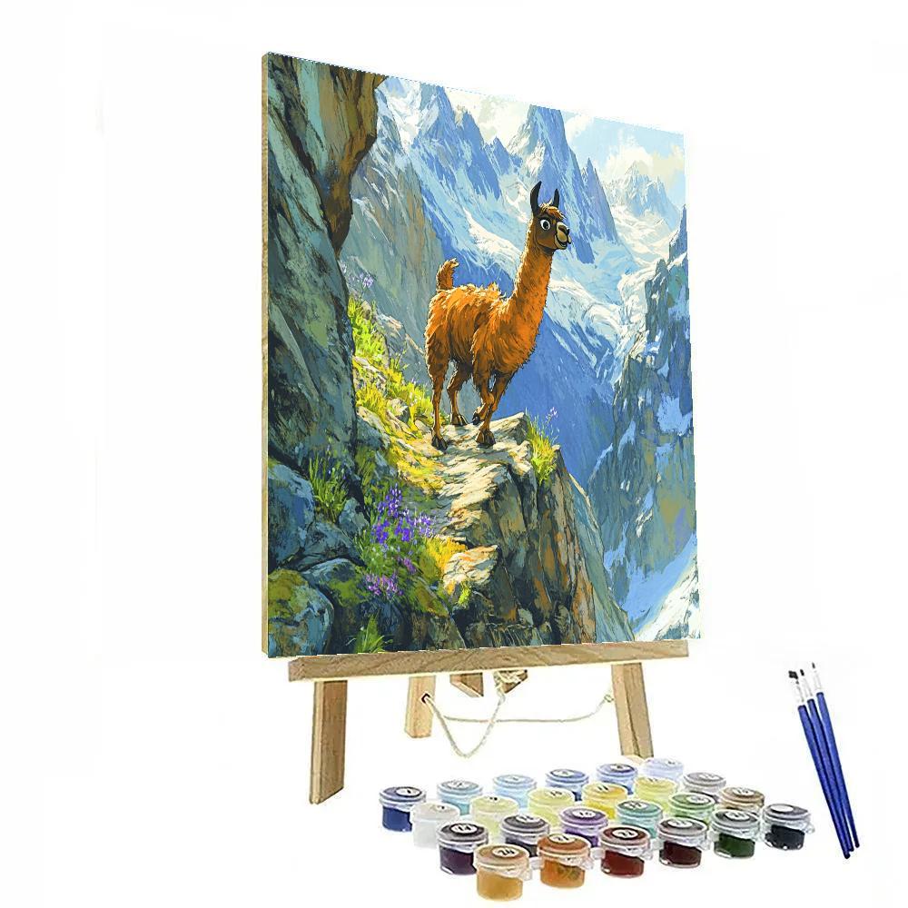 Kuzco Llama Mountain Switchback Stroll Disney Inspired Paint by numbers kits