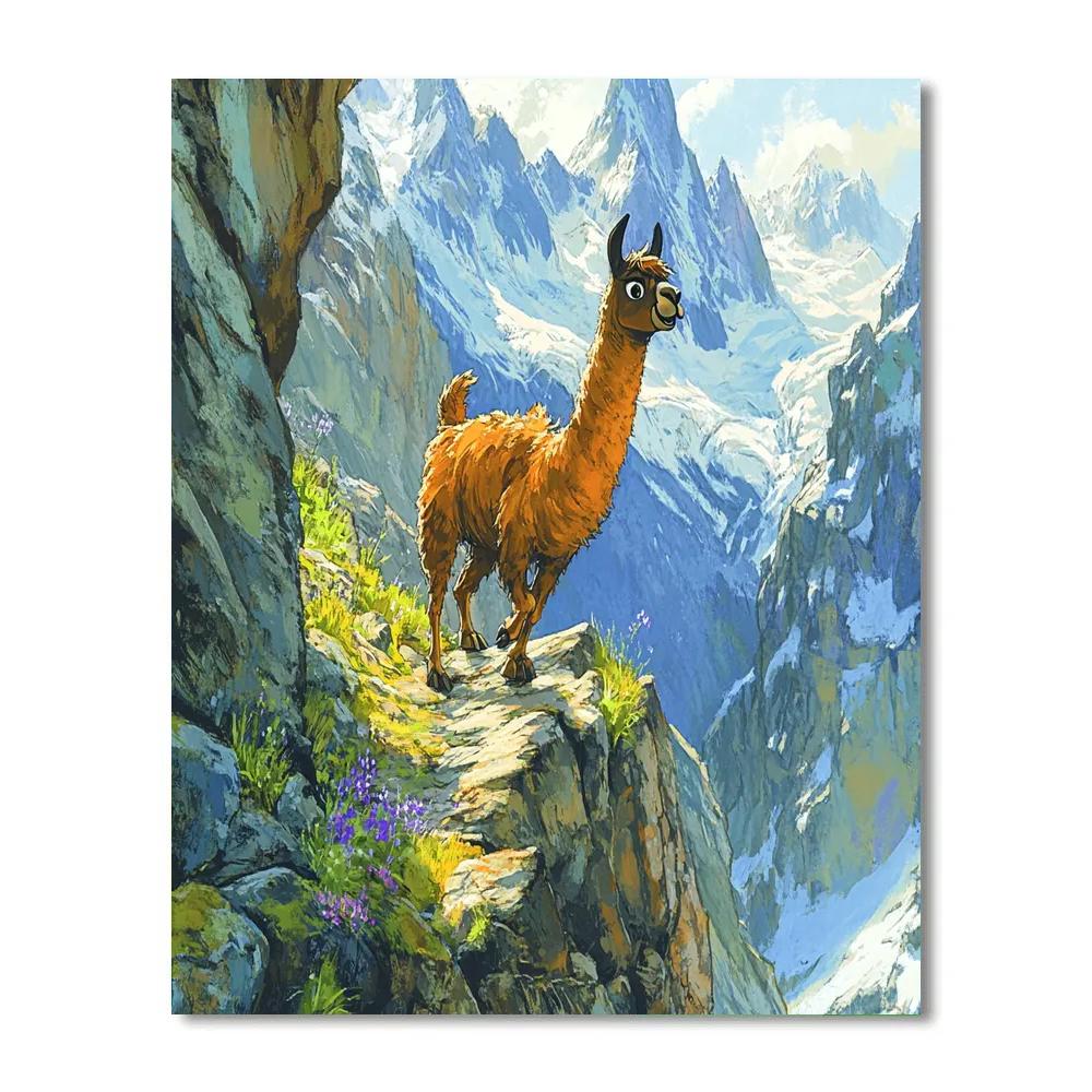 Kuzco Llama Mountain Switchback Stroll Disney Inspired Paint by numbers kits