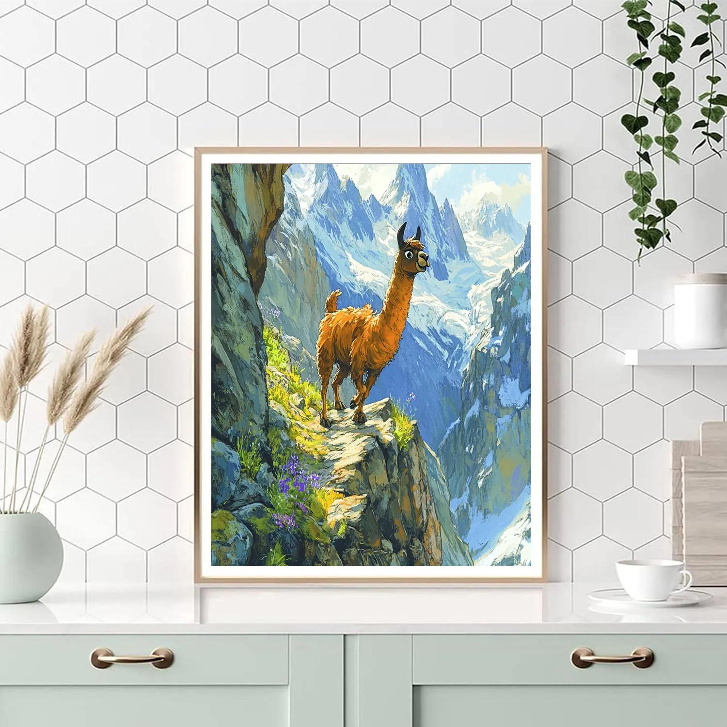 Kuzco Llama Mountain Switchback Stroll Disney Inspired Paint by numbers kits