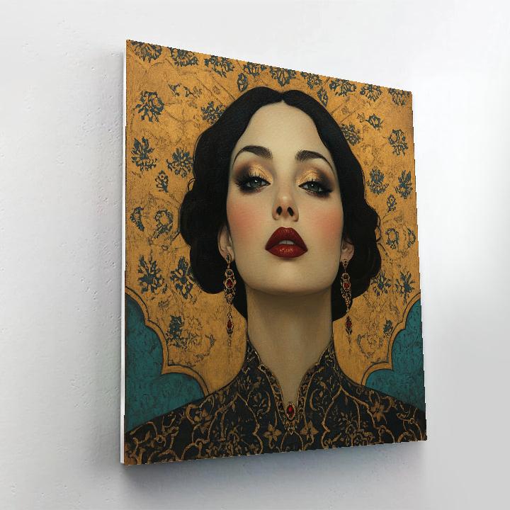 Klimt Inspired Jewelry Portrait Painting by numbers kit